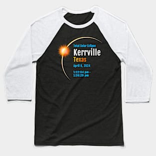 Kerrville Texas Tx Total Solar Eclipse 2024 1 Baseball T-Shirt